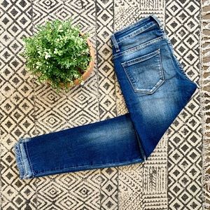 KanCan distressed skinny jeans with raw hem detail